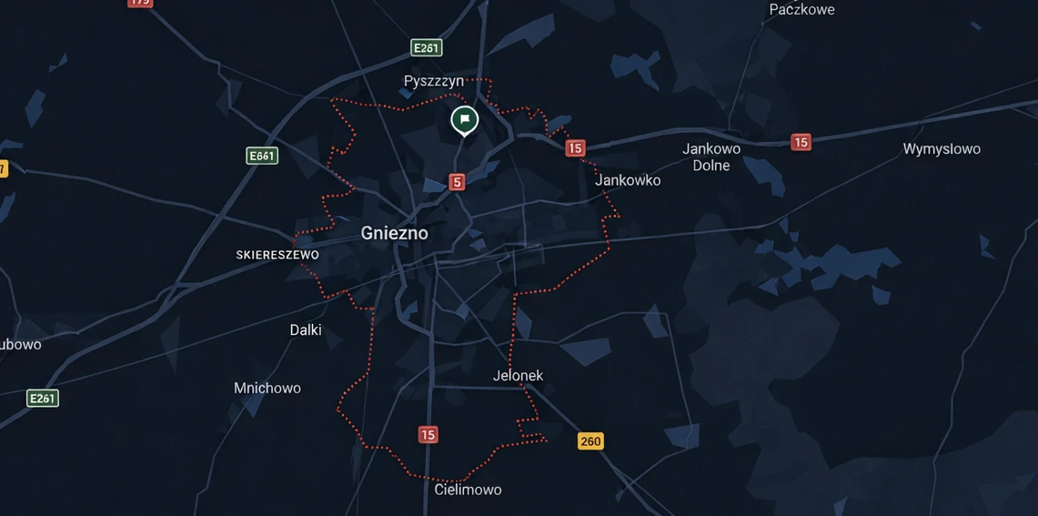 Mapa dojazdu Perfect Interior – Gniezno